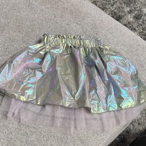 SHEIN Iridescent Silver Skirt for Kids